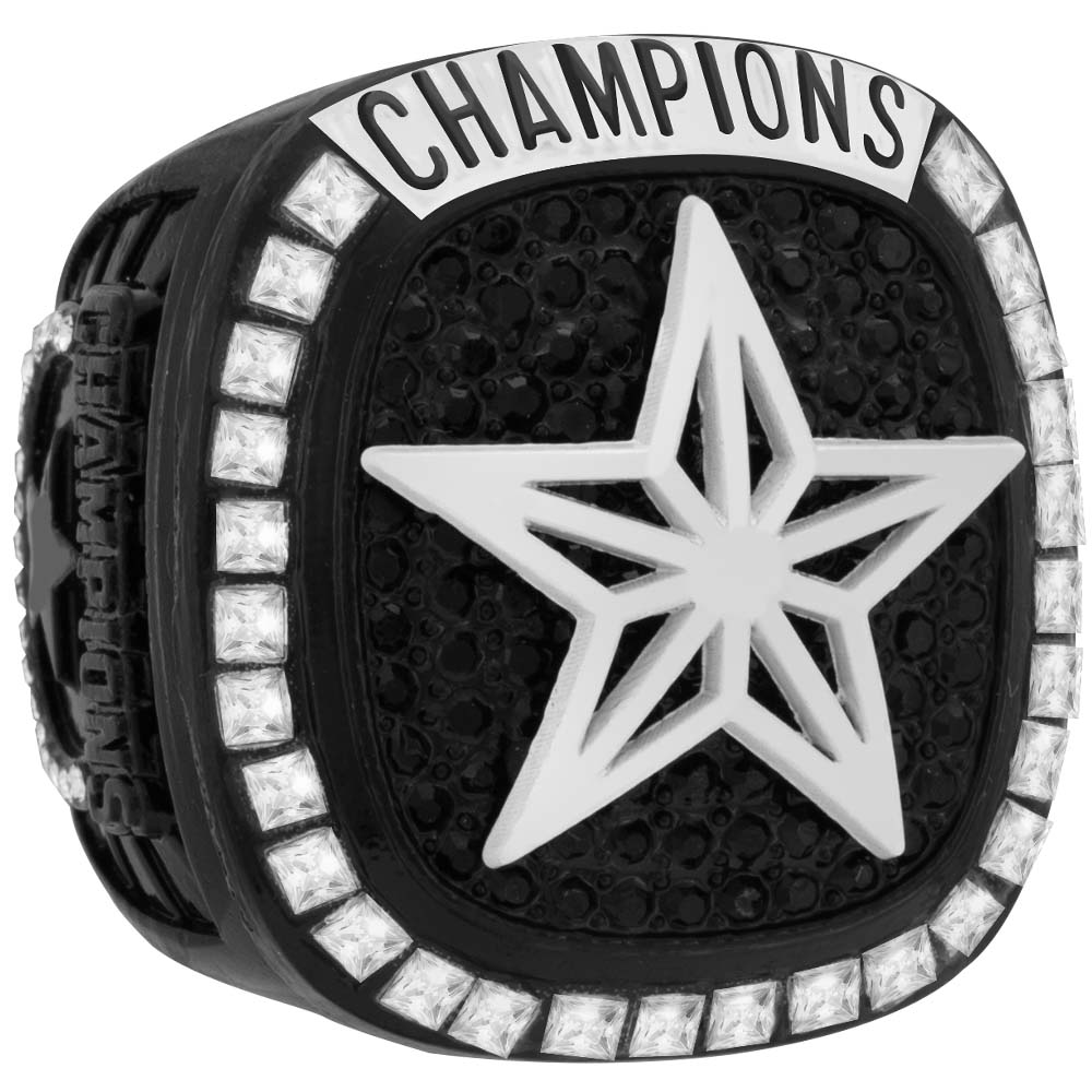 BLACK & WHITE STAR CHAMPION RING