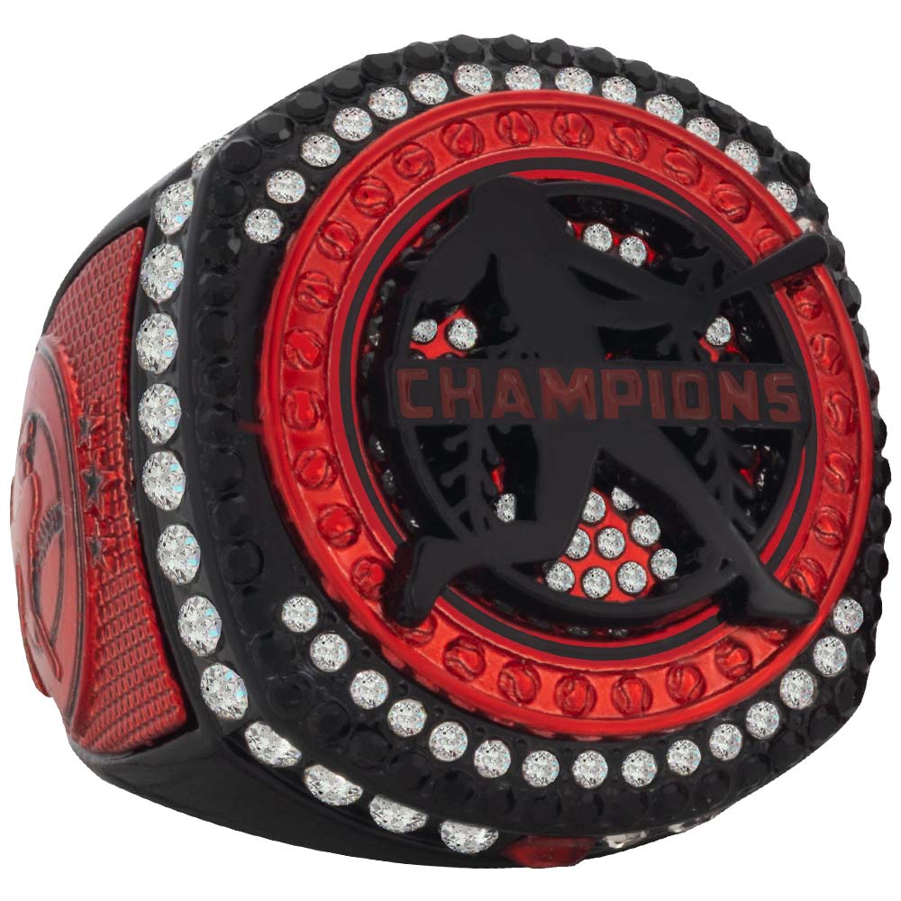 Fastpitch Black & Red Rings