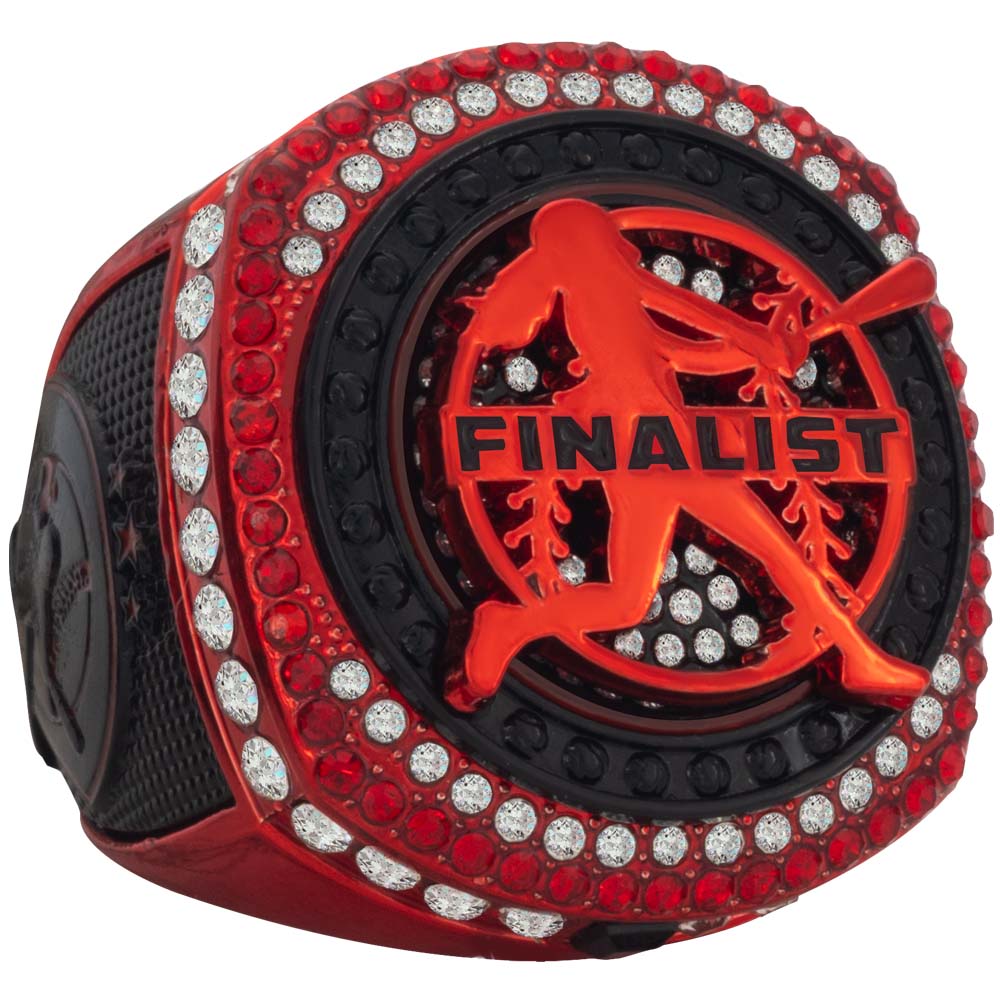 Fastpitch Black & Red Rings