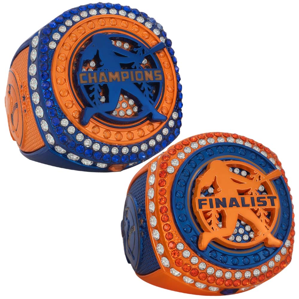 Fastpitch Orange & Royal Blue Rings