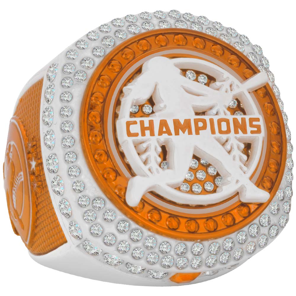 Fastpitch Burnt Orange & White Rings