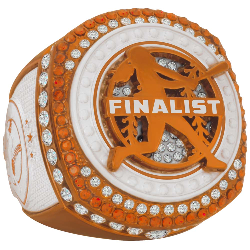 Fastpitch Burnt Orange & White Rings