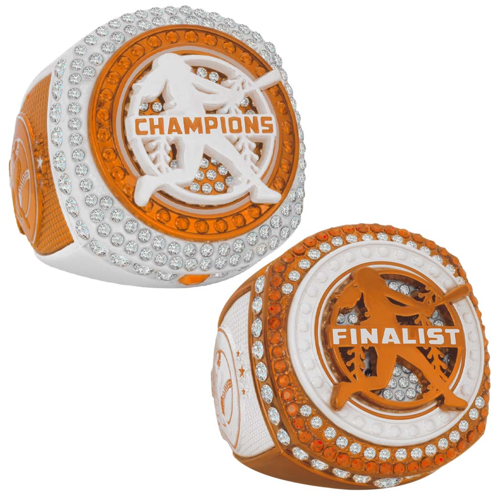 Fastpitch Burnt Orange & White Rings
