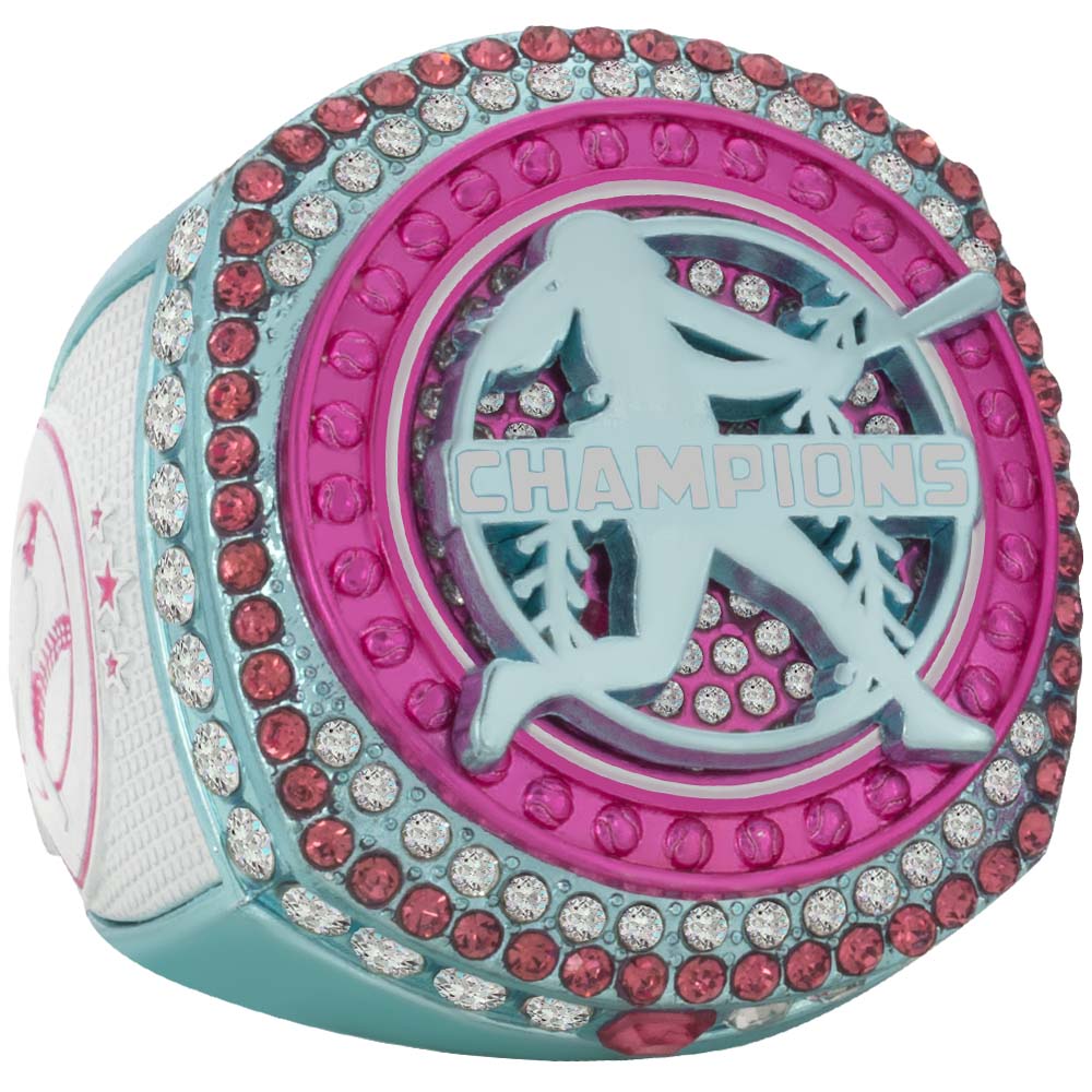 Fastpitch White/Pink/Light Blue Rings (Ice Cream Theme)