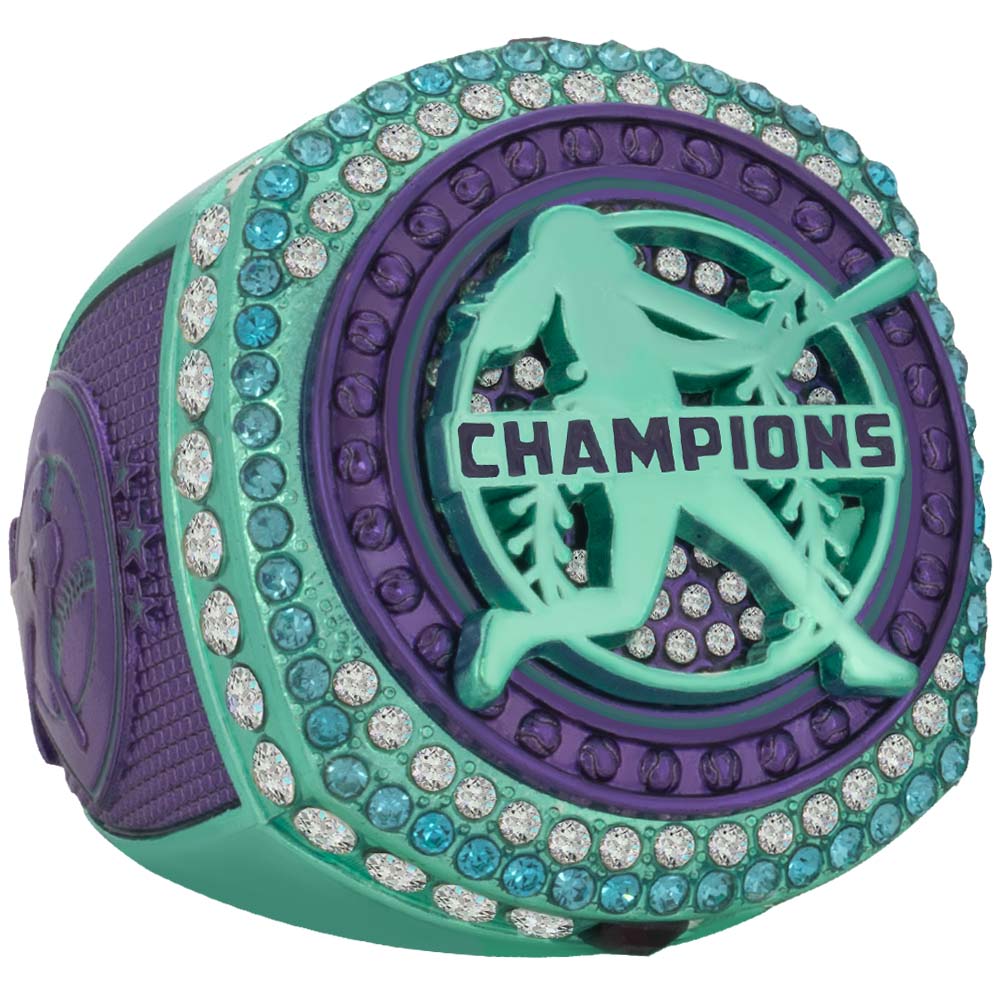 Fastpitch Teal & Purple Rings