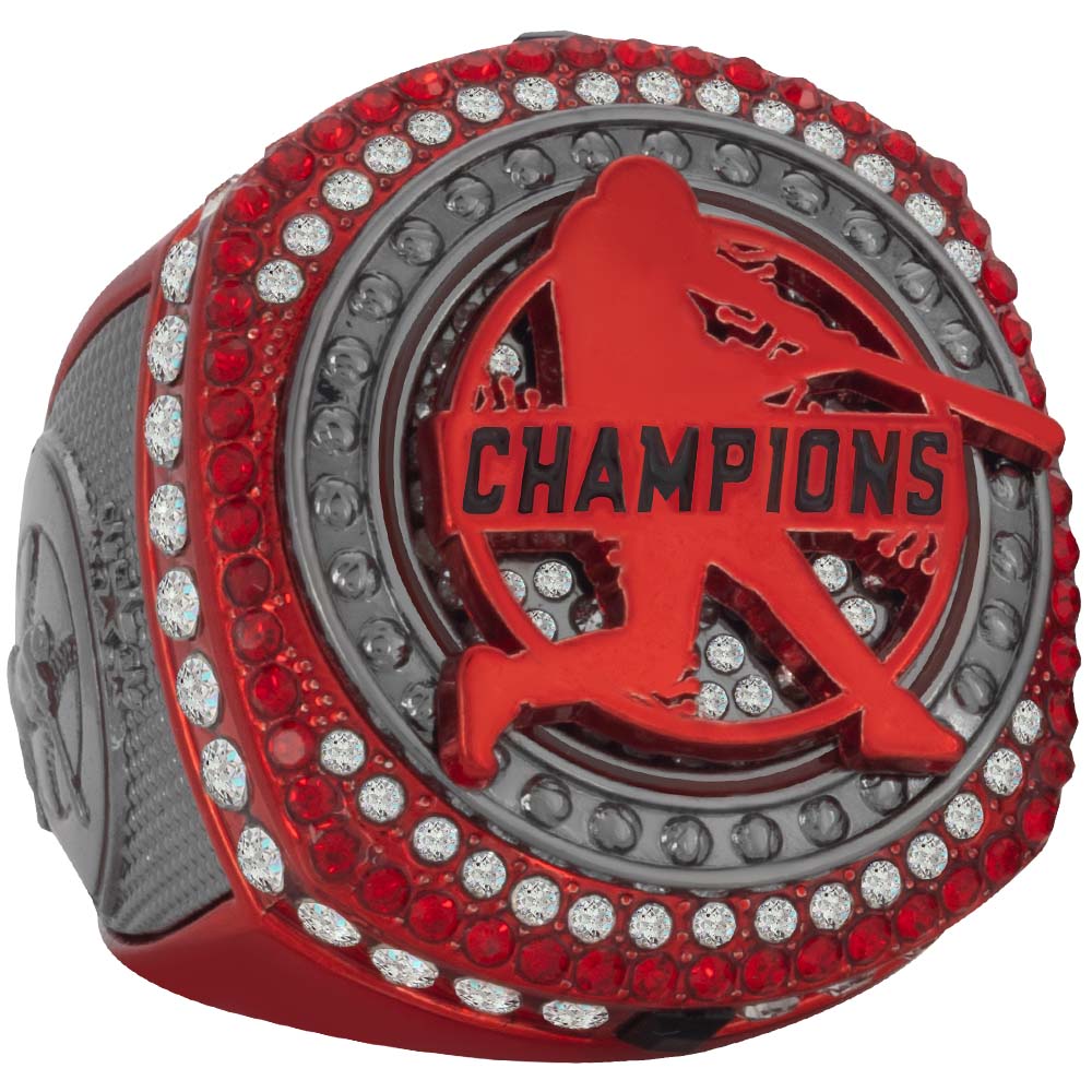 Baseball Black & Red Rings