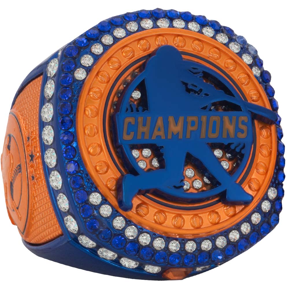 Baseball Blue & Orange Rings