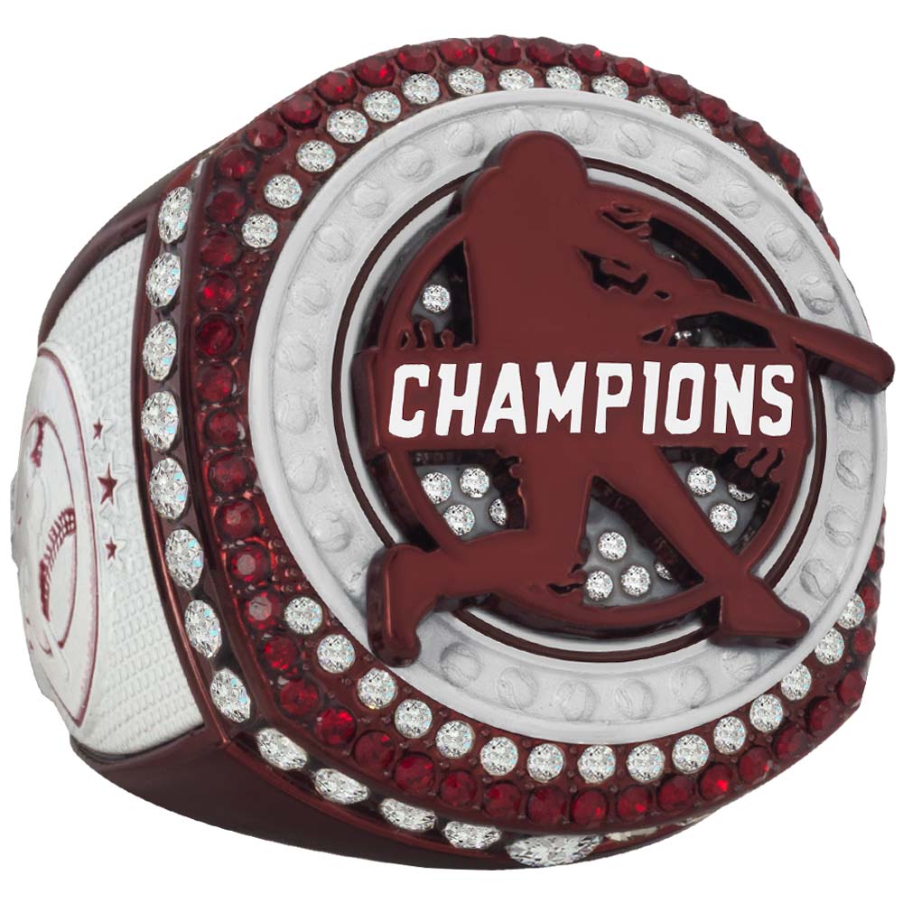 Baseball Crimson & White Rings