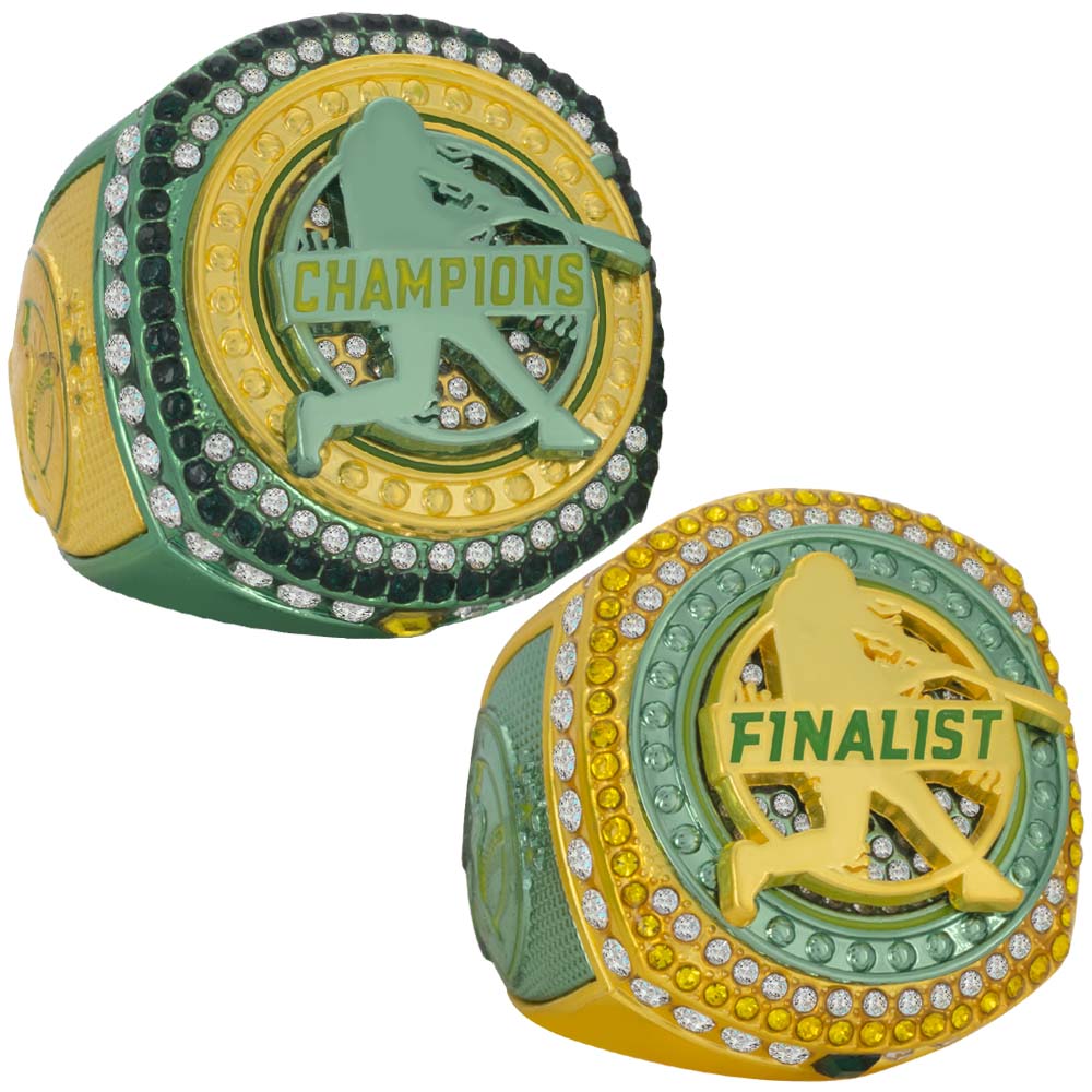 Baseball Green & Yellow Rings