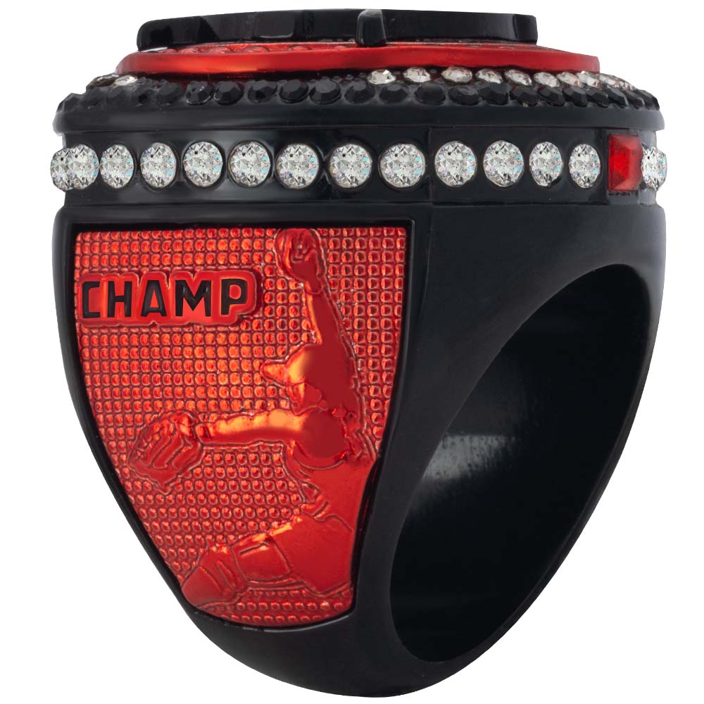 Fastpitch Black & Red Rings