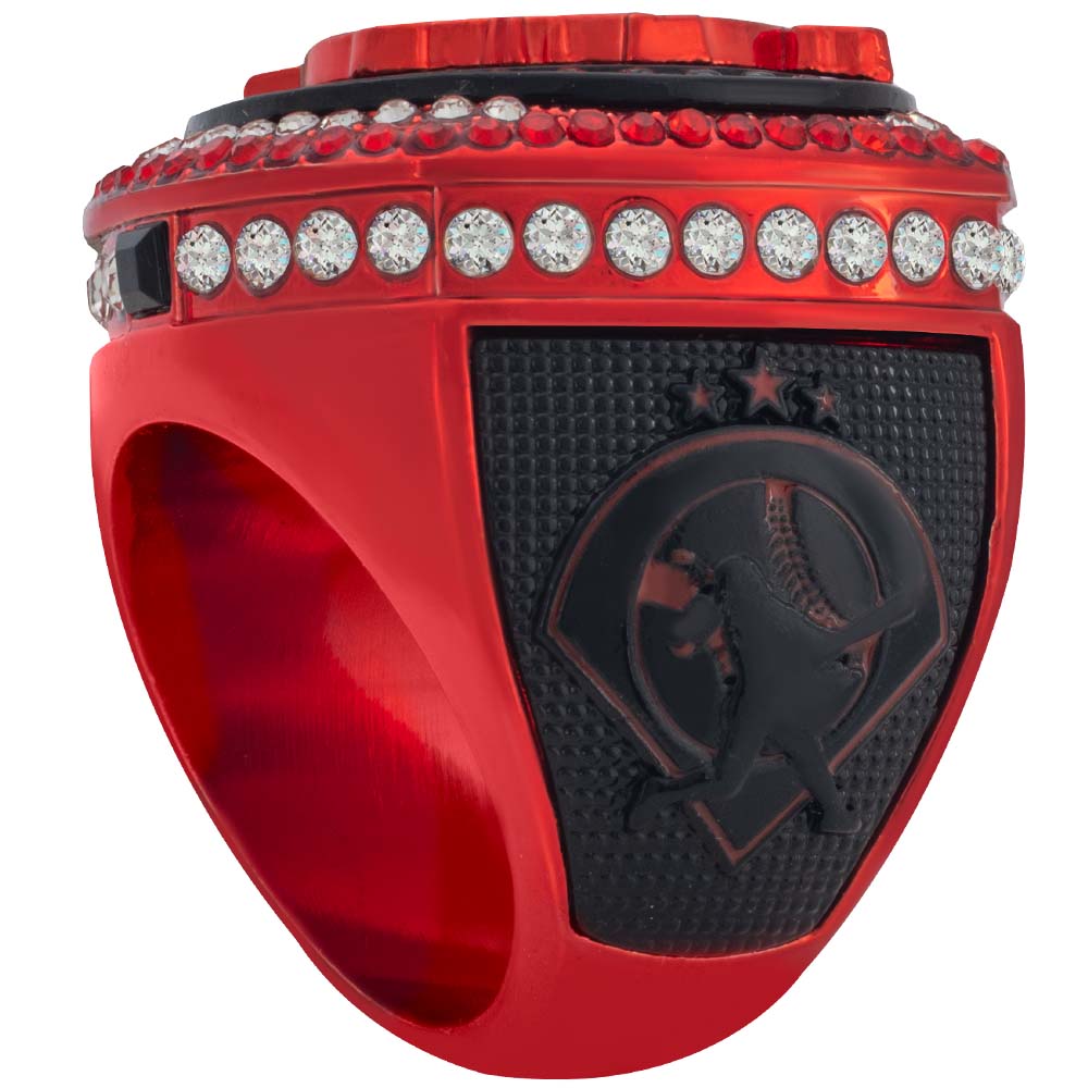 Fastpitch Black & Red Rings