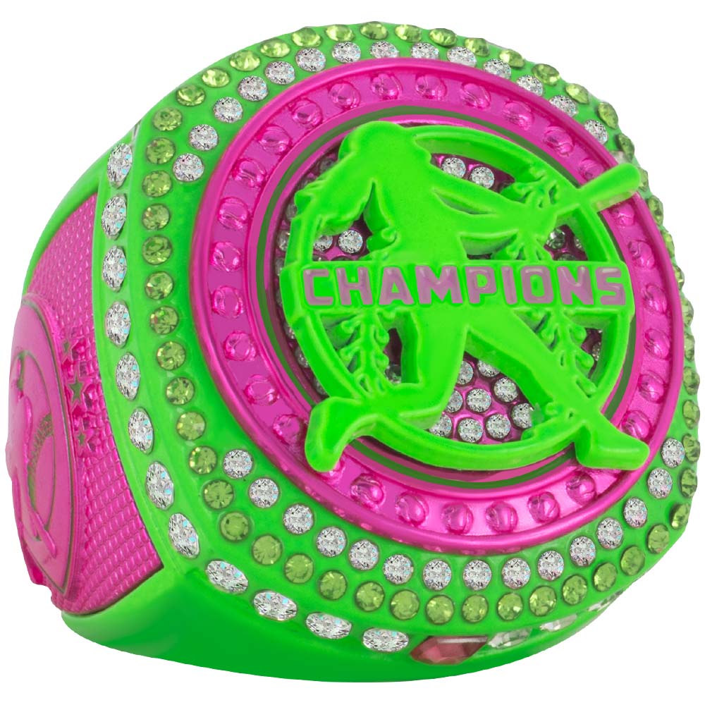 Fastpitch Legacy Rings - Neon Green & Hot Pink
