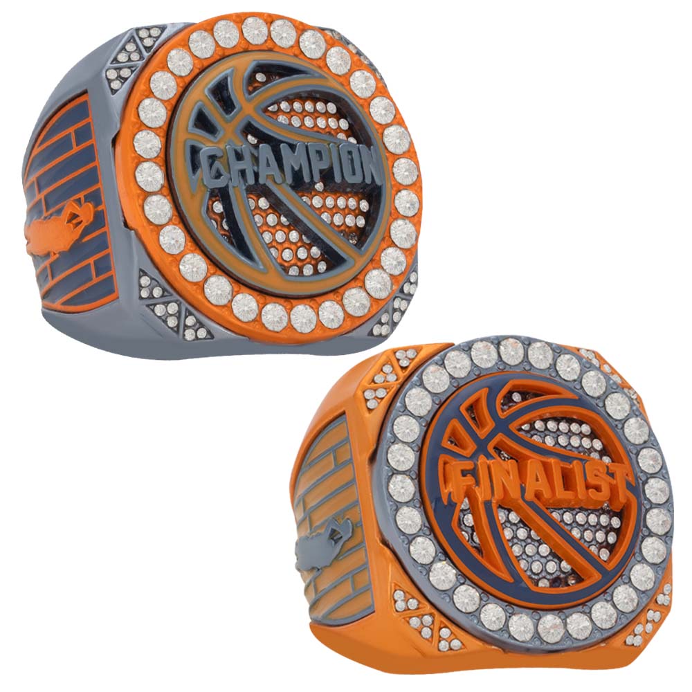 Blue & Orange Basketball Rings