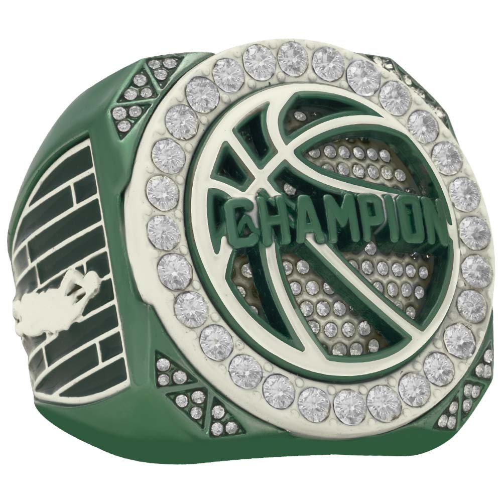 Green & Cream Basketball Rings