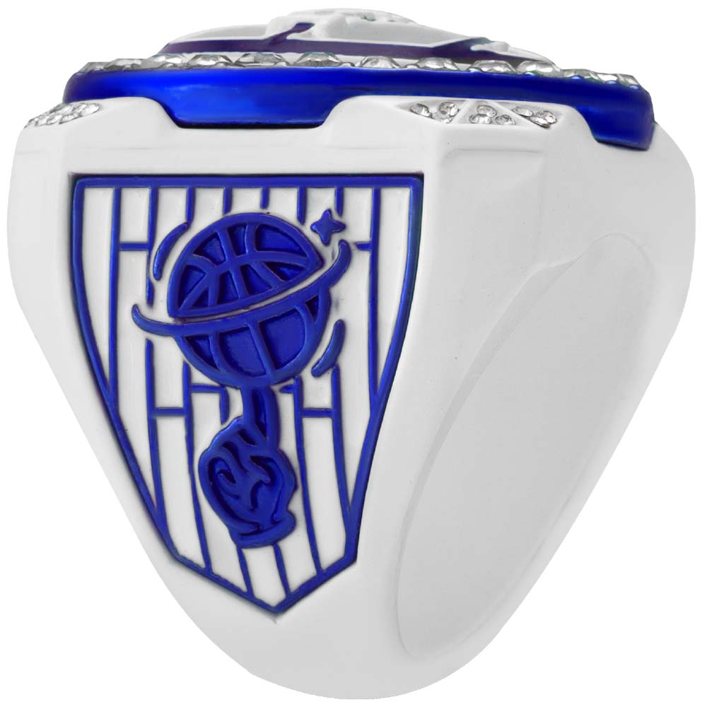 Blue & White Basketball Rings