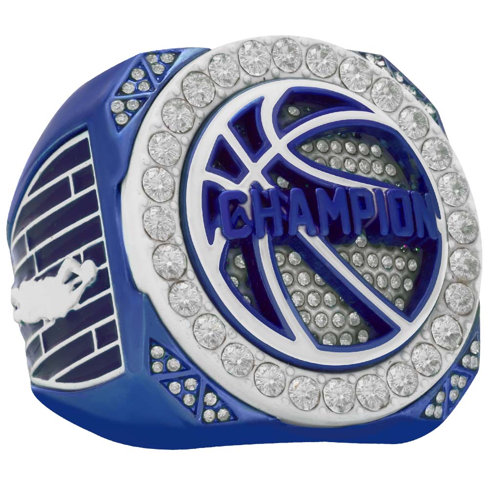 Blue & White Basketball Rings