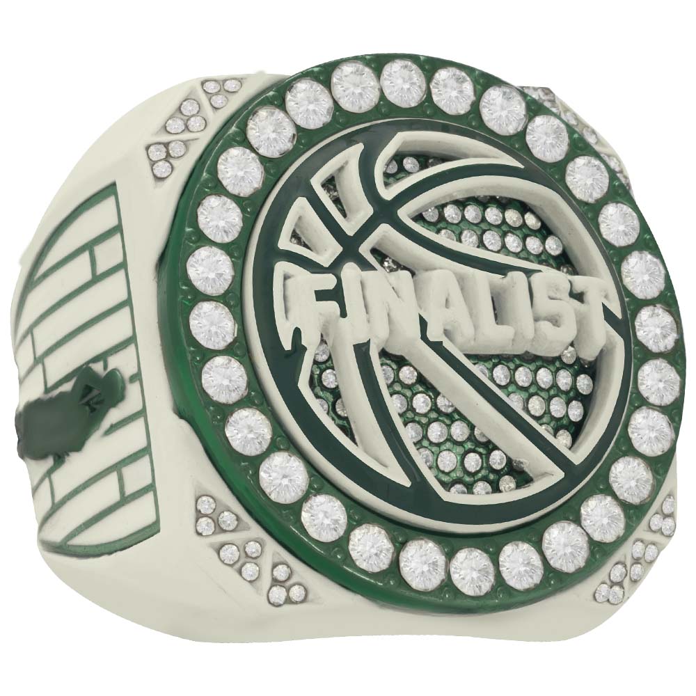 Green & Cream Basketball Rings