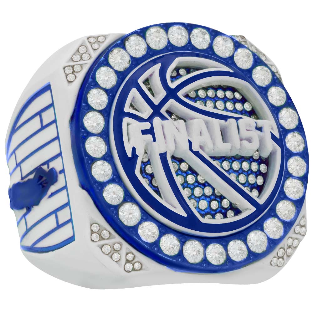 Blue & White Basketball Rings