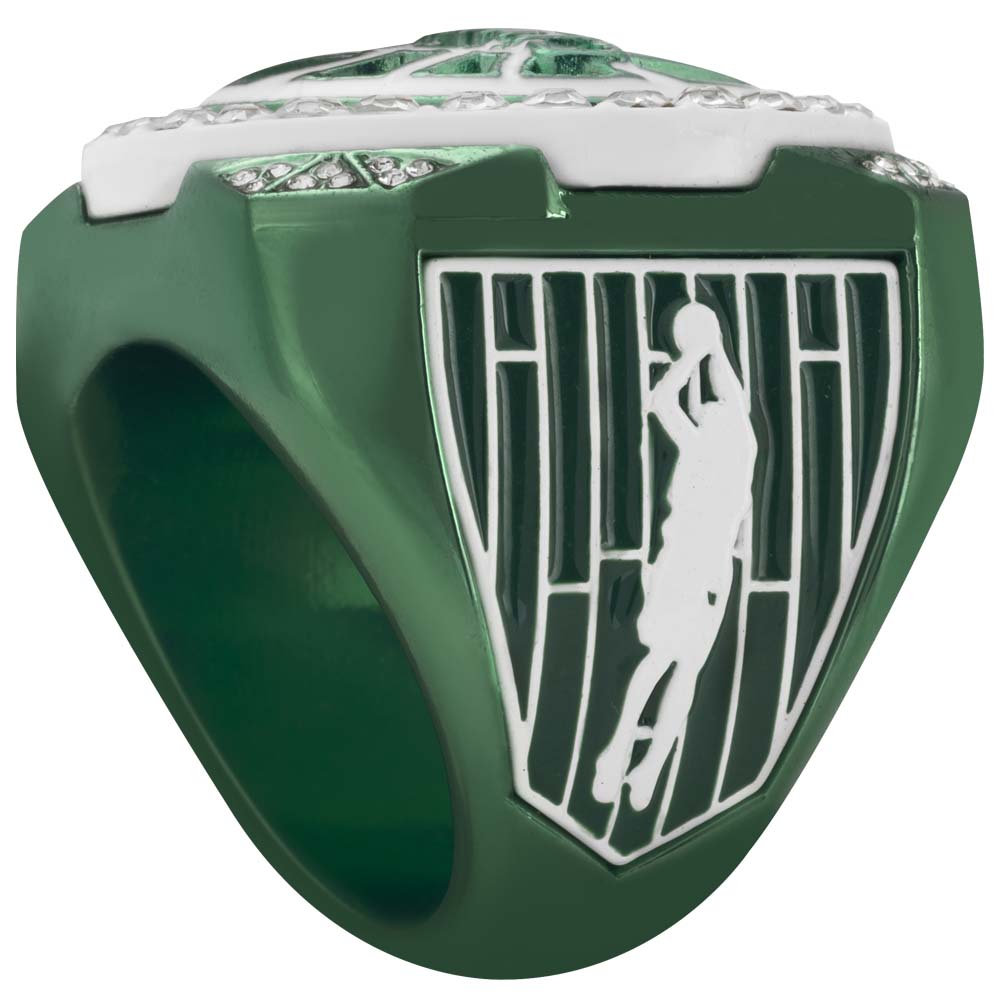 Green & Cream Basketball Rings