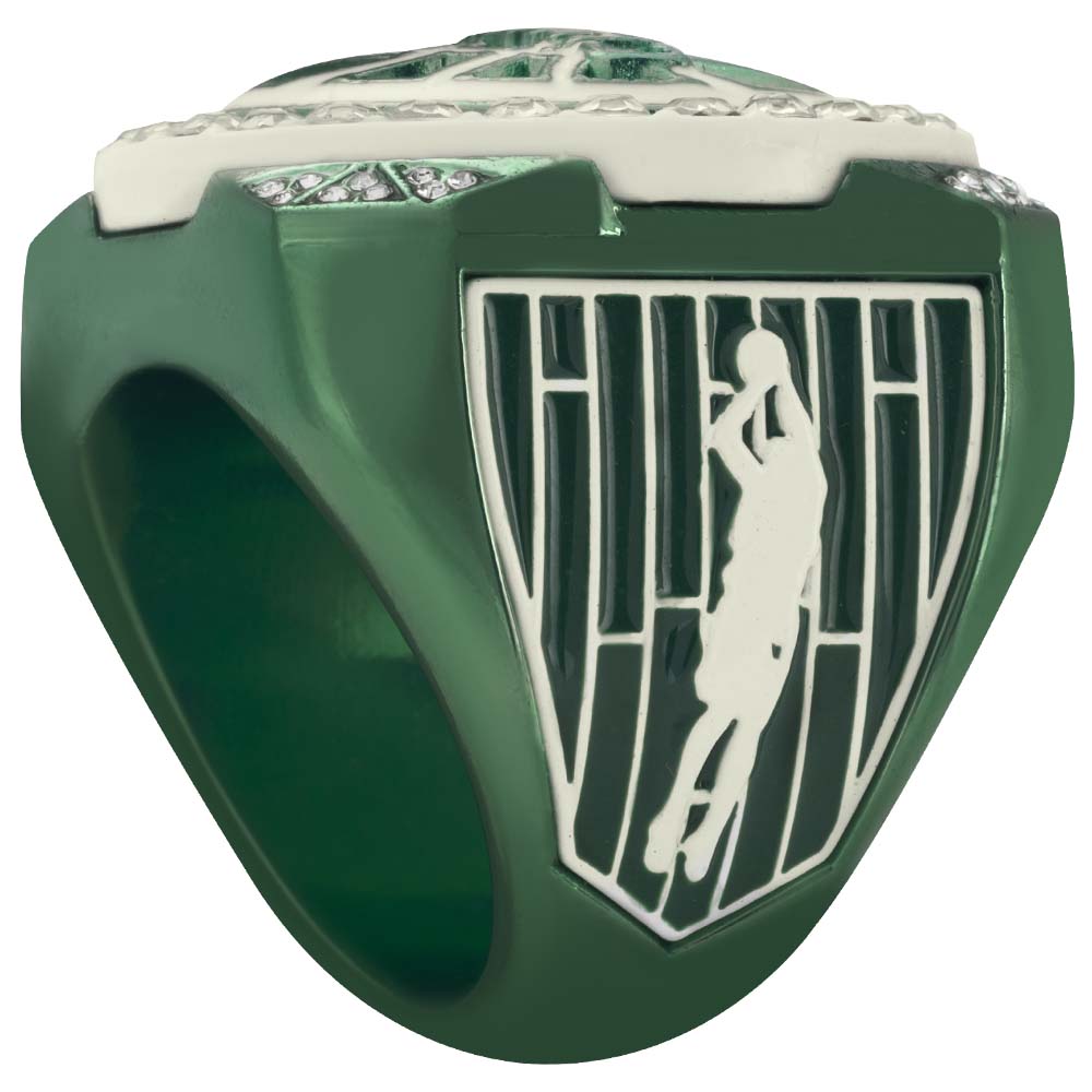 Green & Cream Basketball Rings