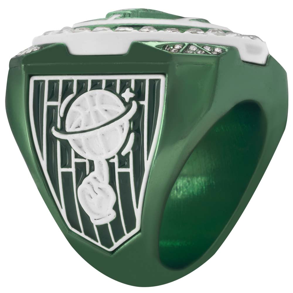 Green & Cream Basketball Rings