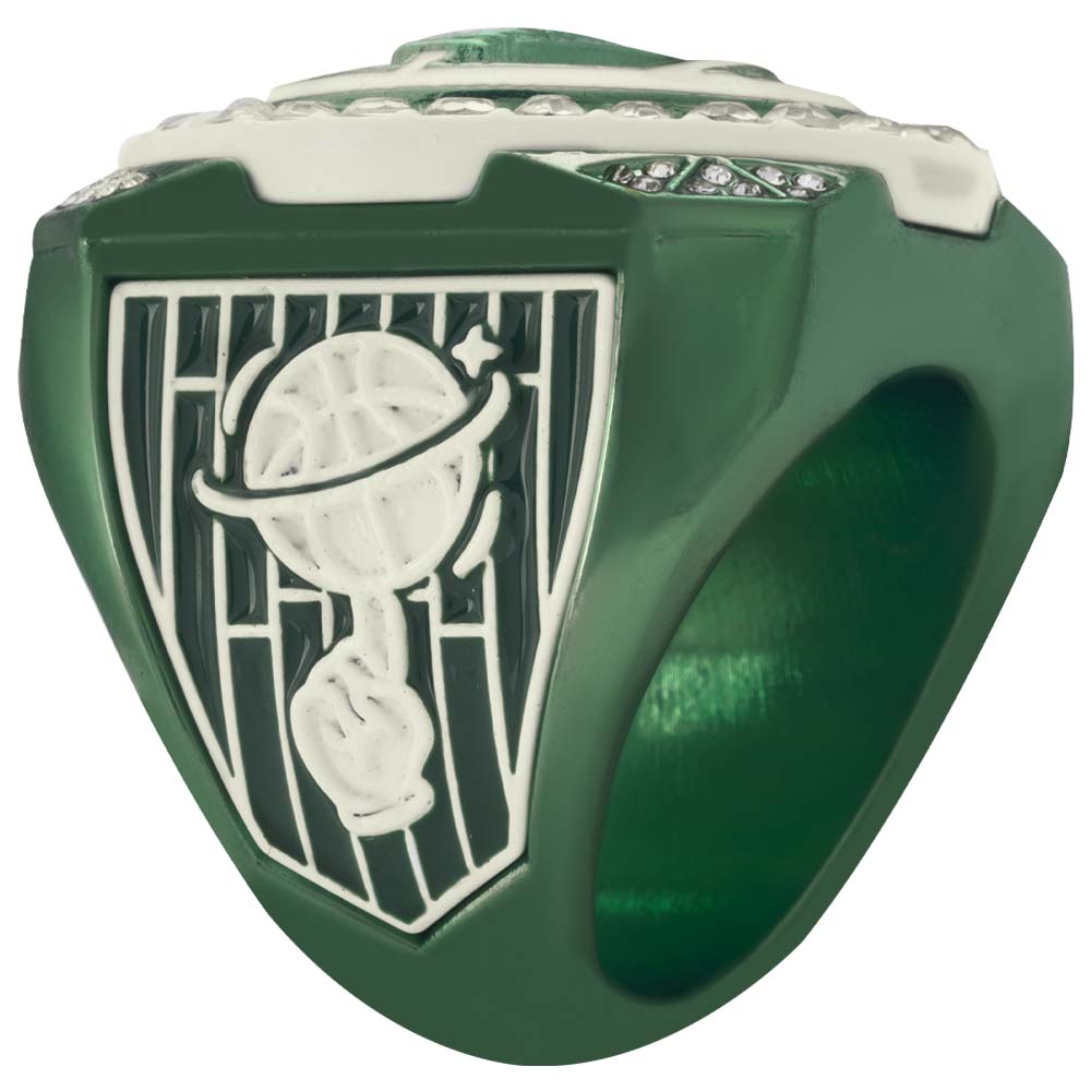 Green & Cream Basketball Rings