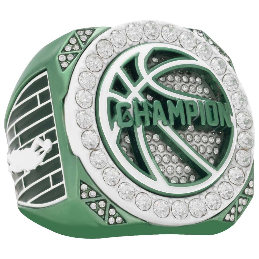Green & White Basketball Rings