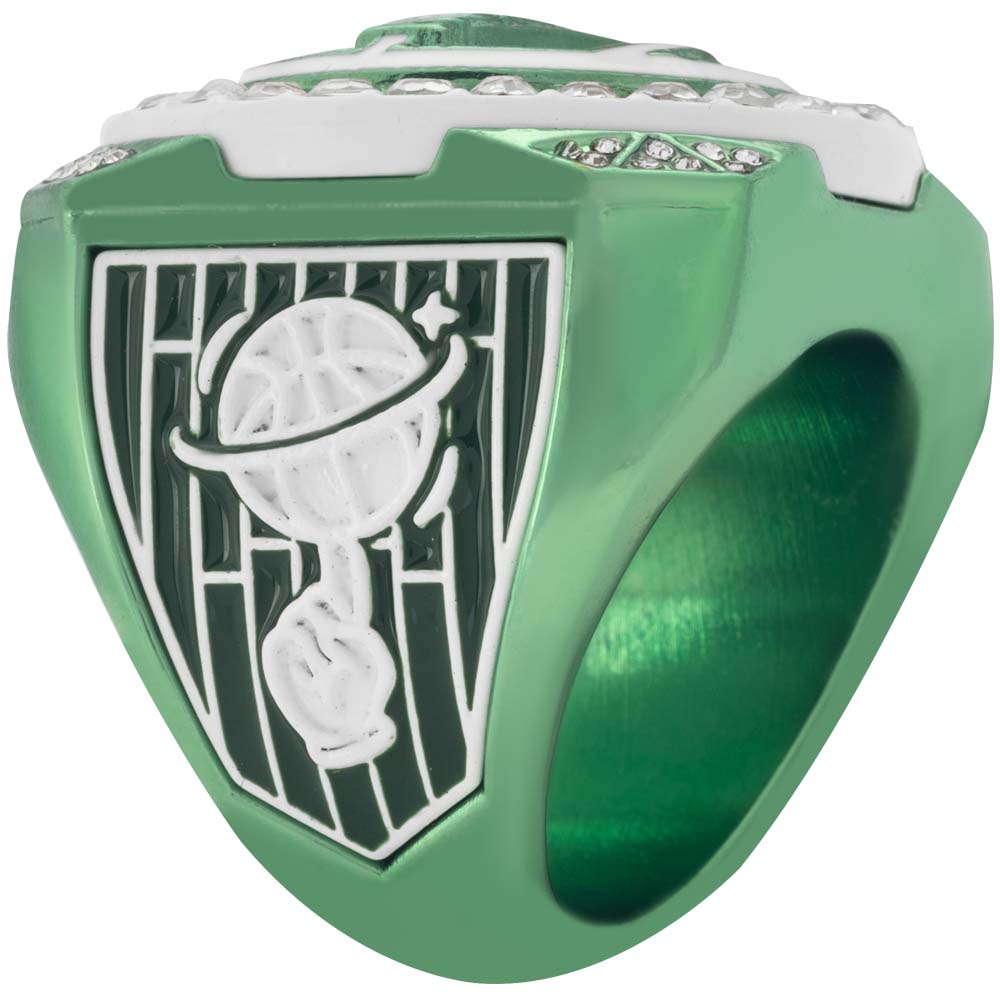 Green & White Basketball Rings