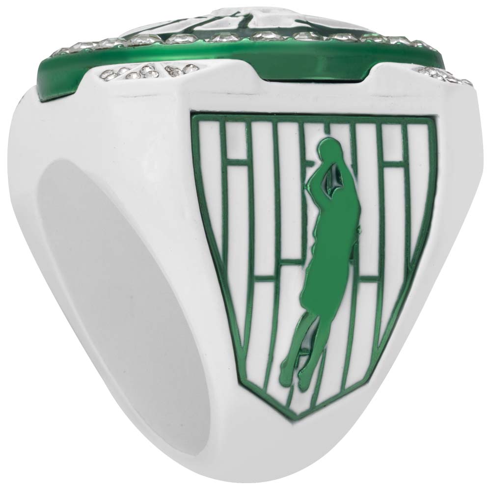 Green & White Basketball Rings