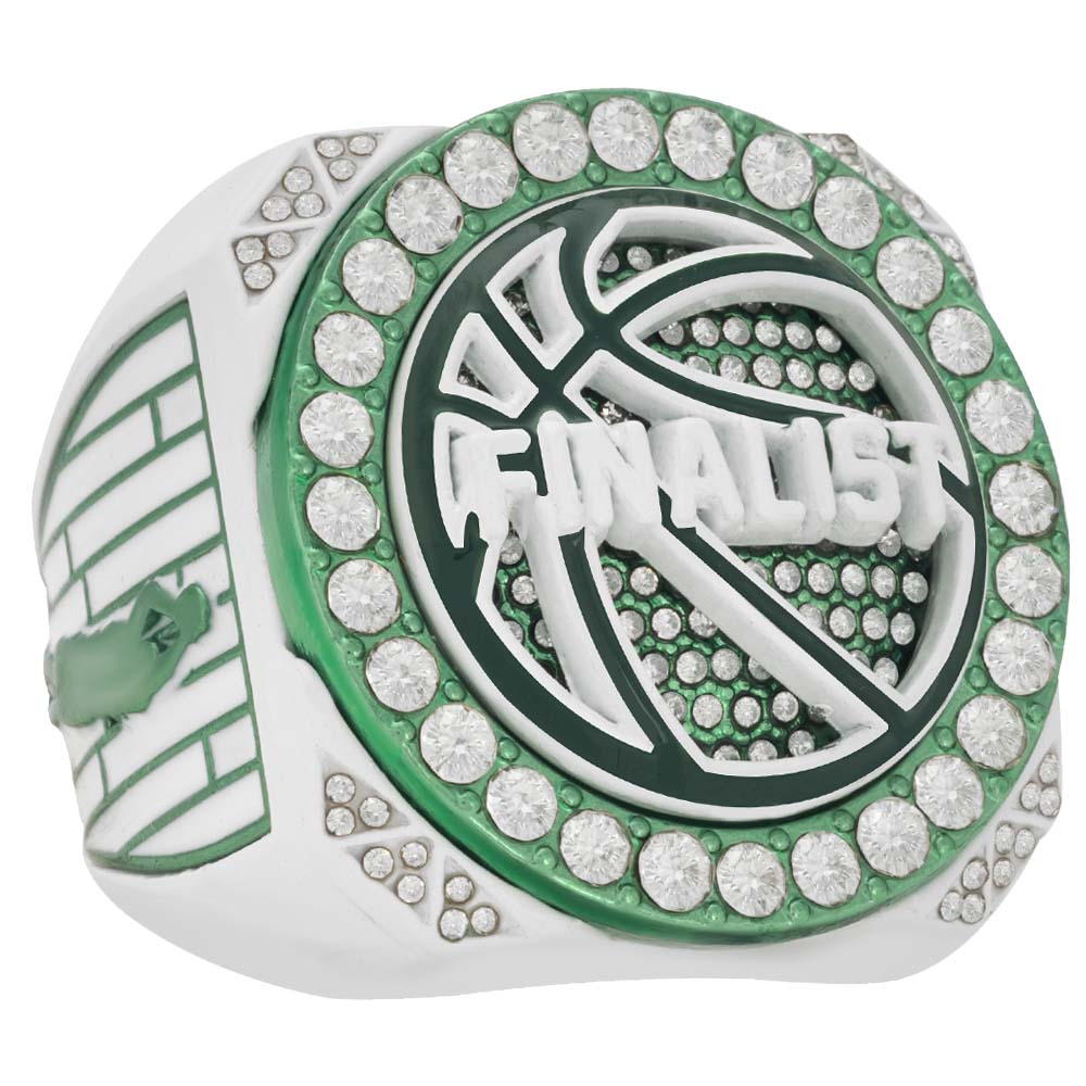 Green & White Basketball Rings