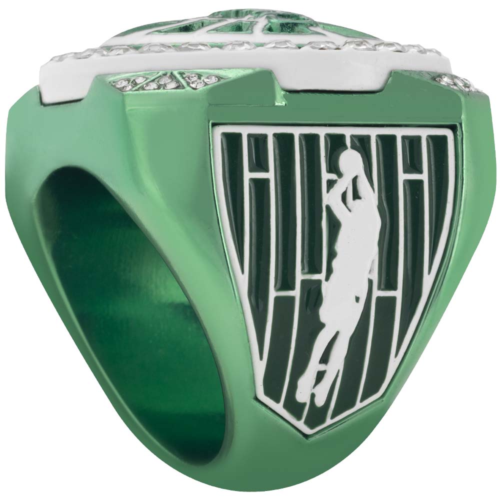 Green & White Basketball Rings