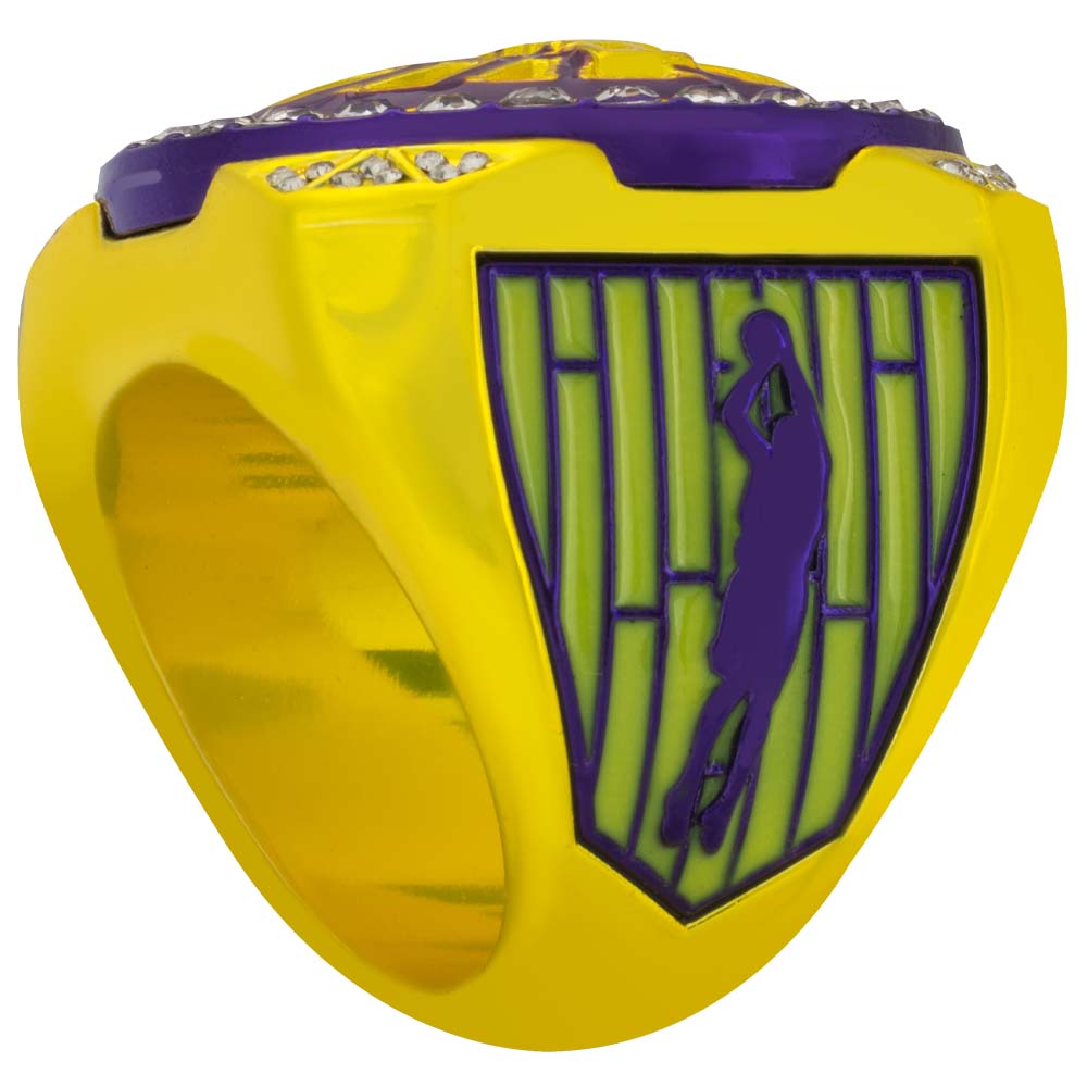 Purple & Gold Basketball Rings