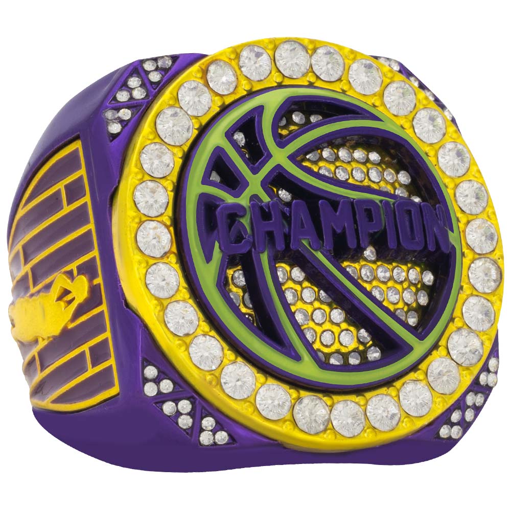 Purple & Gold Basketball Rings