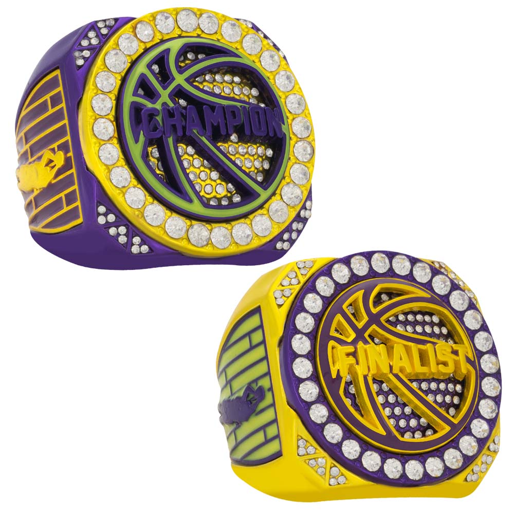 Purple & Gold Basketball Rings